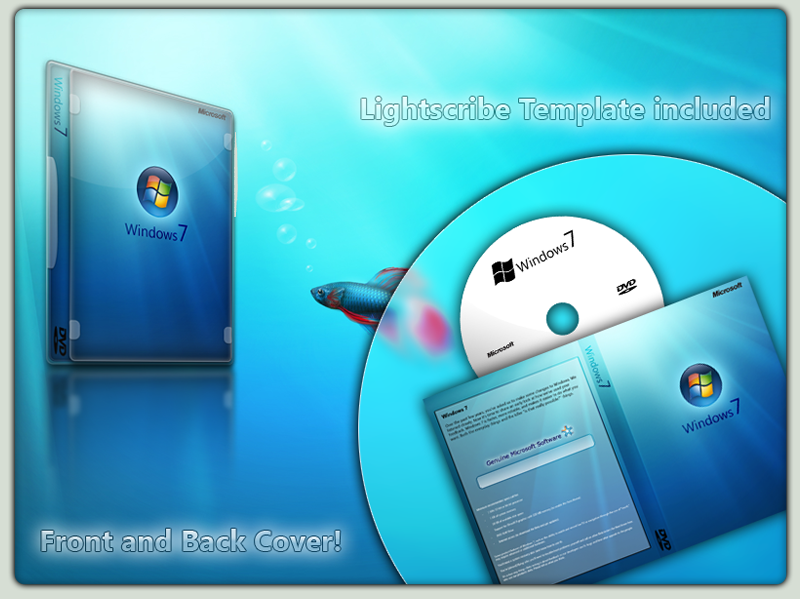 DVD cover i szablon Lightscribe dla Windows 7